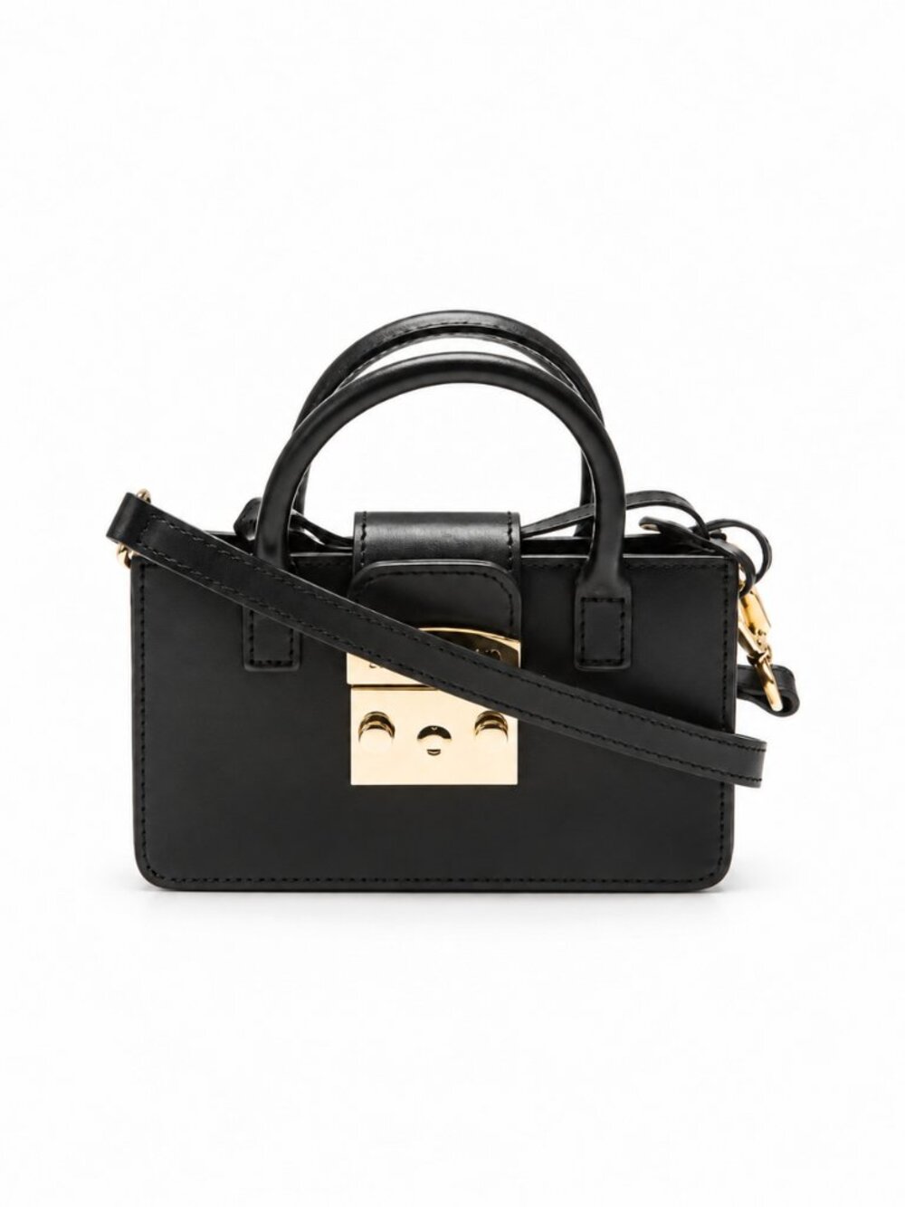 Valentino by Mario Valentino Poppy Bonbonniere Black Mini Crossbody Bag